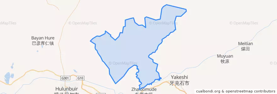 Mapa de ubicacion de 陈旗国营特泥河牧场.