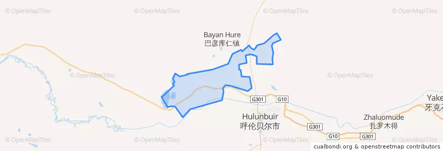 Mapa de ubicacion de 陈旗巴彦库仁镇.