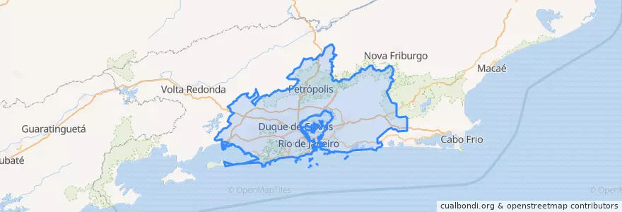Mapa de ubicacion de Região Metropolitana do Rio de Janeiro.