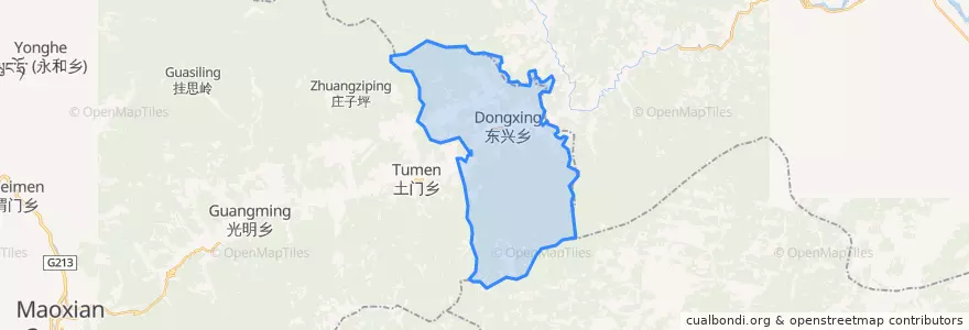 Mapa de ubicacion de 东兴镇.