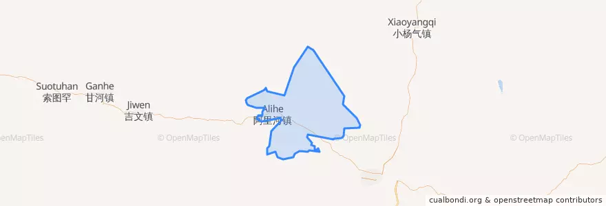 Mapa de ubicacion de 阿里河镇.