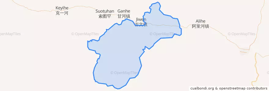 Mapa de ubicacion de 吉文林业局.