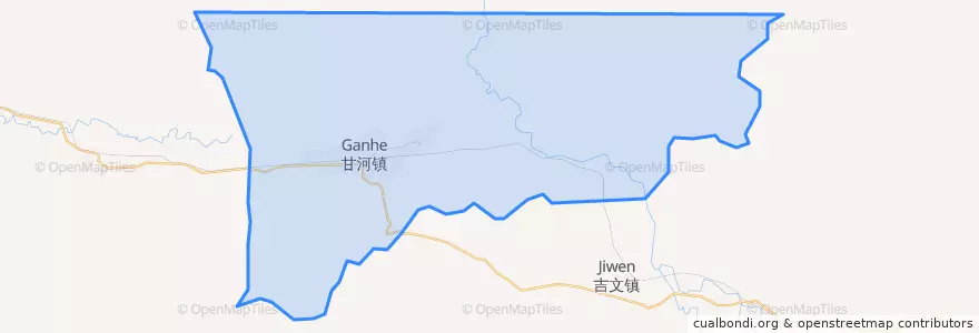 Mapa de ubicacion de 甘河镇.