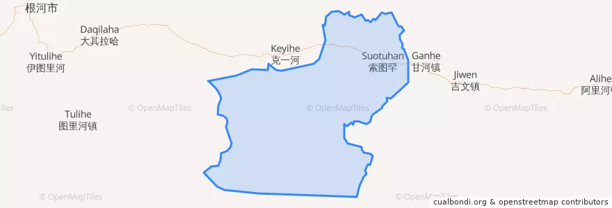 Mapa de ubicacion de 克一河林业局.
