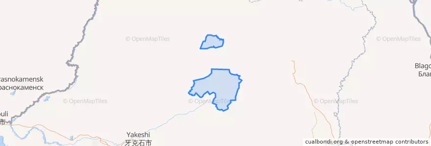 Mapa de ubicacion de 克一河镇.