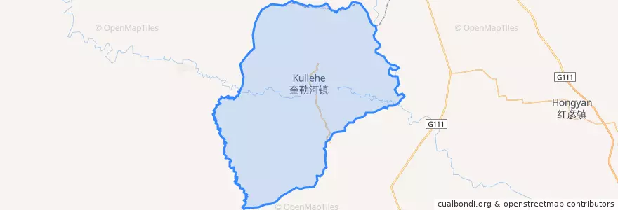 Mapa de ubicacion de 奎勒河镇.