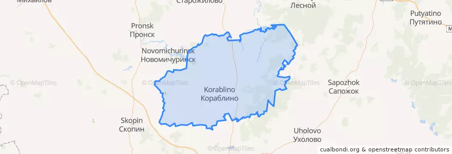 Mapa de ubicacion de Korablinsky District.
