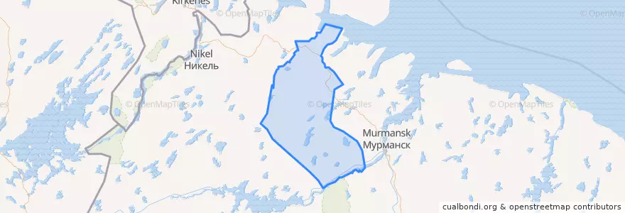 Mapa de ubicacion de сельское поселение Тулома.