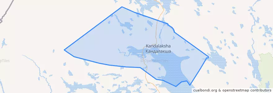 Mapa de ubicacion de городское поселение Кандалакша.