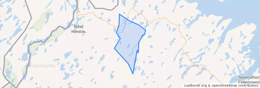 Mapa de ubicacion de сельское поселение Корзуново.