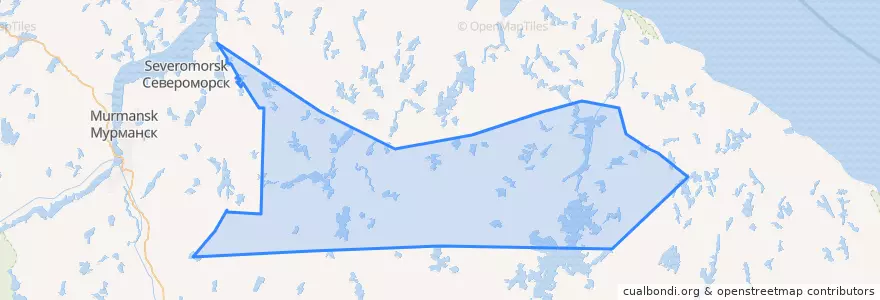 Mapa de ubicacion de городское поселение Туманный.