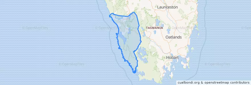 Mapa de ubicacion de West Coast.