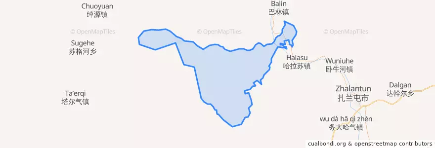 Mapa de ubicacion de 南木林业局.