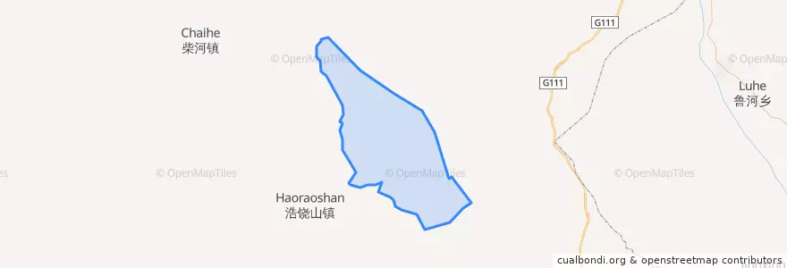 Mapa de ubicacion de 哈多河镇.