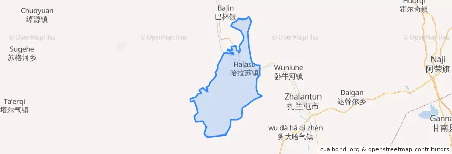 Mapa de ubicacion de 鄂伦春民族乡.