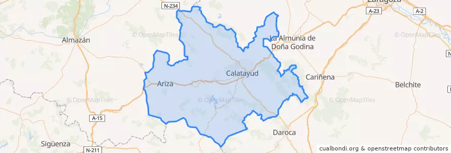 Mapa de ubicacion de Comunidad de Calatayud.
