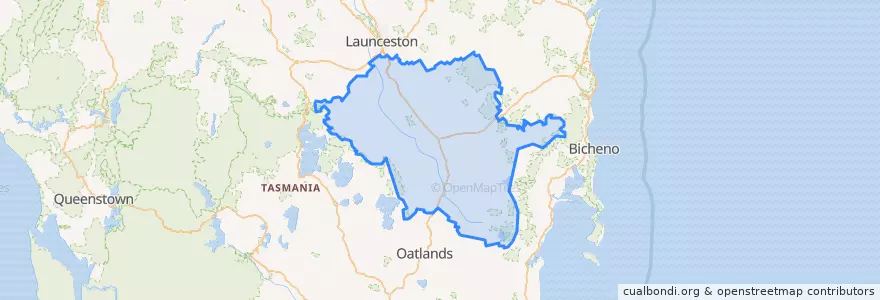 Mapa de ubicacion de Northern Midlands.