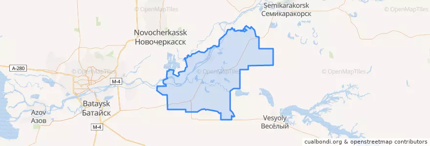 Mapa de ubicacion de Bagaevskij rajon.