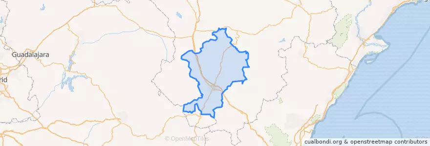 Mapa de ubicacion de Comunidad de Teruel.