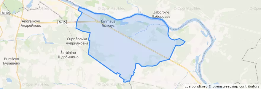 Mapa de ubicacion de Эммаусское сельское поселение.
