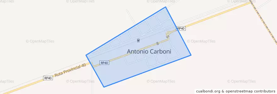 Mapa de ubicacion de Antonio Carboni.
