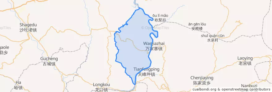 Mapa de ubicacion de 魏家峁镇.