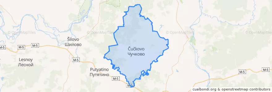 Mapa de ubicacion de Чучковский район.