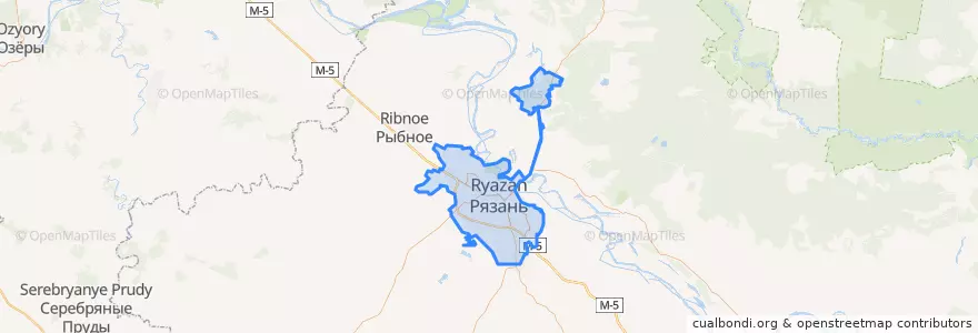 Mapa de ubicacion de городской округ Рязань.