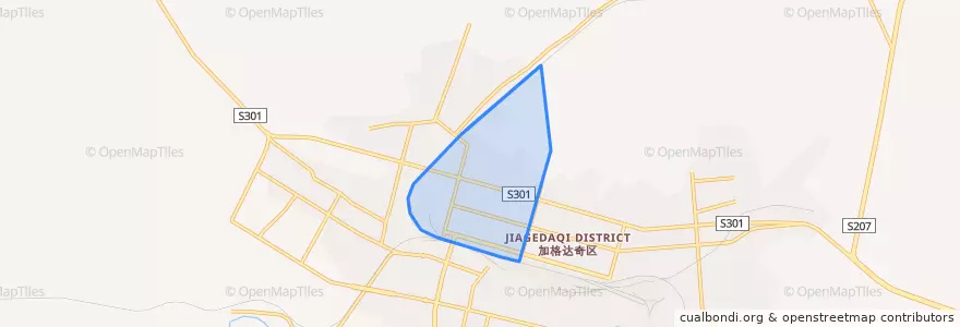 Mapa de ubicacion de 红旗街道.