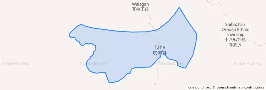 Mapa de ubicacion de Тахэ.