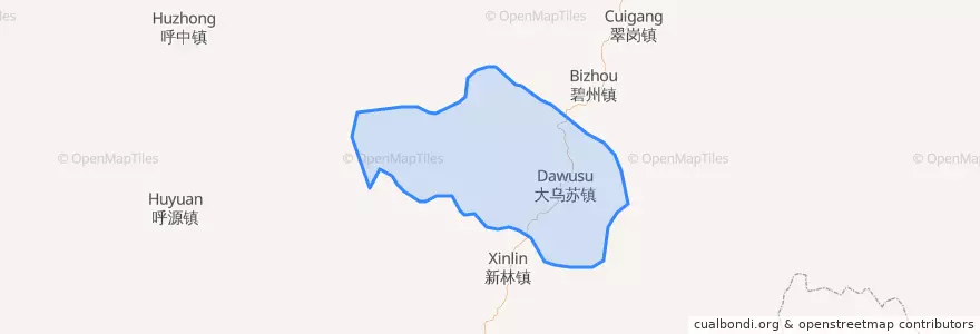 Mapa de ubicacion de 大乌苏镇.