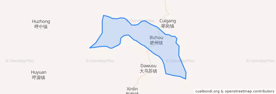 Mapa de ubicacion de 碧洲镇.