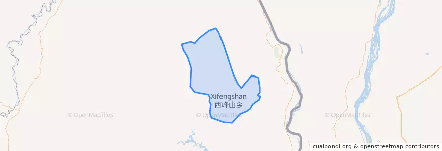 Mapa de ubicacion de 西峰山乡.
