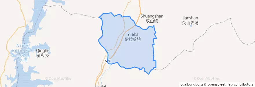 Mapa de ubicacion de 伊拉哈镇.