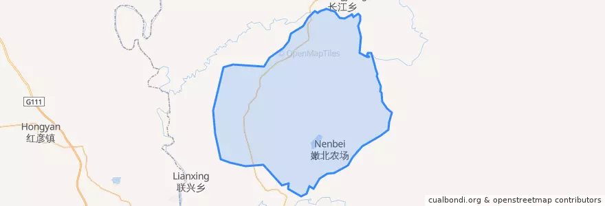 Mapa de ubicacion de 嫩北农场.