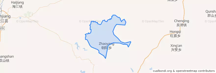 Mapa de ubicacion de 朝阳乡.