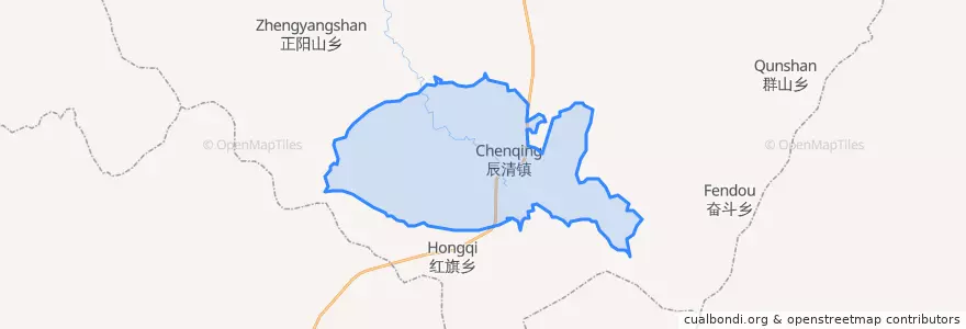 Mapa de ubicacion de 辰清镇.