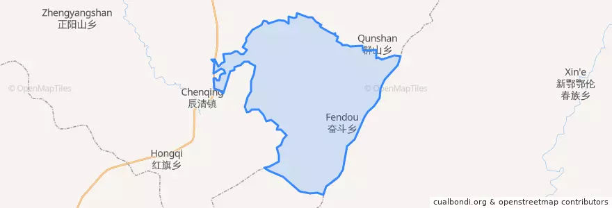 Mapa de ubicacion de 奋斗乡.