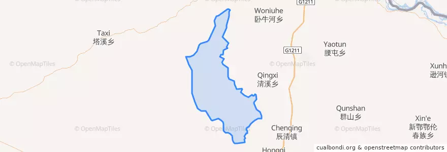 Mapa de ubicacion de 正阳山乡.