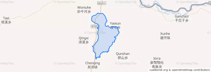 Mapa de ubicacion de 孙吴镇.