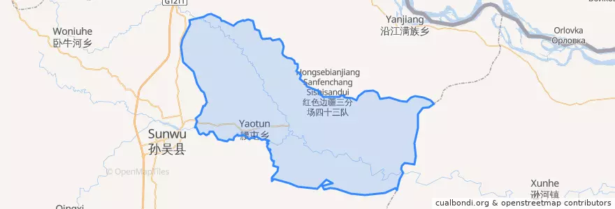 Mapa de ubicacion de Яотунь.