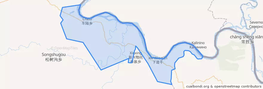 Mapa de ubicacion de 车陆乡.