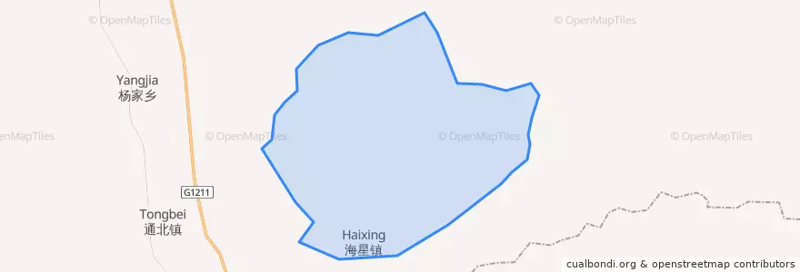 Mapa de ubicacion de 海星镇.