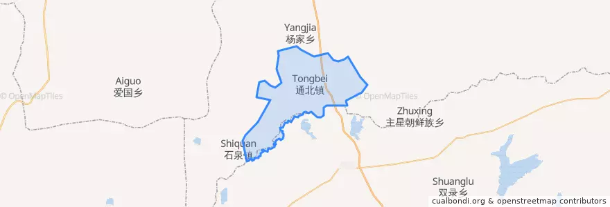 Mapa de ubicacion de 通北镇.