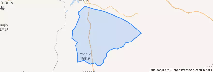 Mapa de ubicacion de 杨家乡.