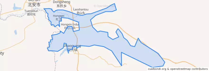 Mapa de ubicacion de 赵光镇.