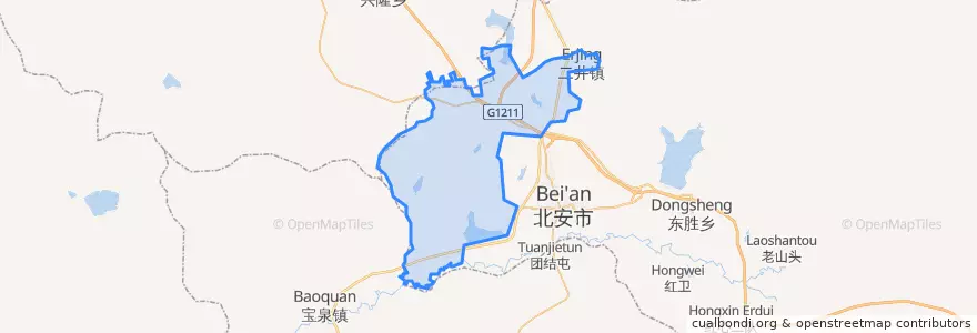 Mapa de ubicacion de 二井镇.