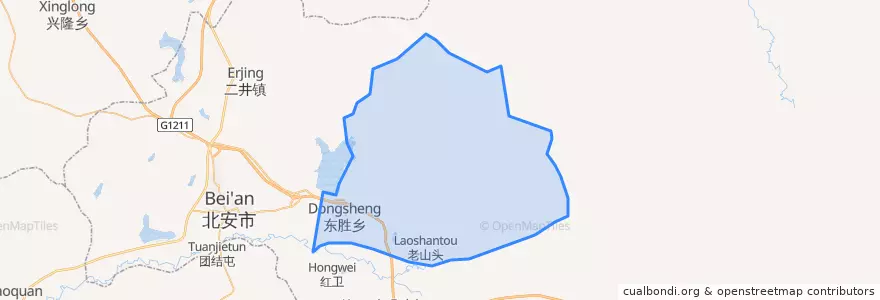 Mapa de ubicacion de Дуншэн.