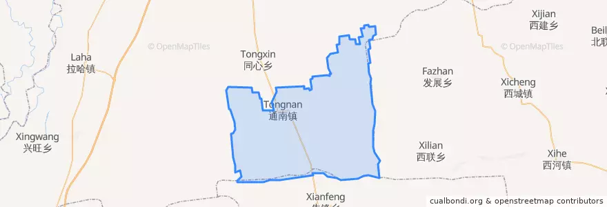 Mapa de ubicacion de 通南镇.