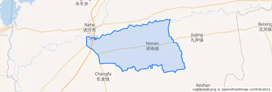 Mapa de ubicacion de 讷南镇.